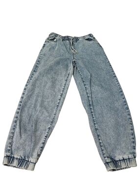 Oat Light Wash Drawstring Women's Jogger Jeans - 6 Cloud Luxe Denim